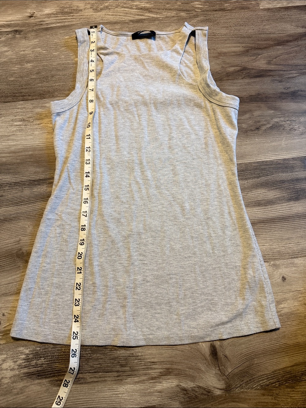 Doe & Rae Light Gray Ribbed Tank Top - Picture 3 of 4